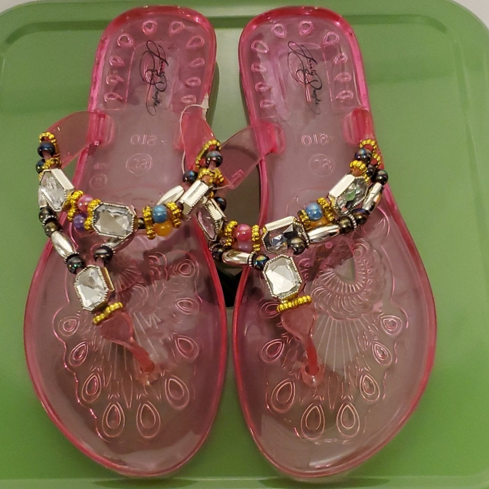 Lovely People Jeweled Thong Sandals